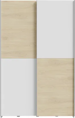 Produktbild von Furniture24 Kleiderschrank Schach&Matt Shms62231-M870 Schwebetürenschrank Forte Puccini Eiche/Weiß