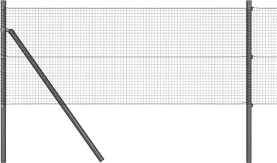 Zdjęcie produktu dla VidaXL Siatkowa bariera ochronna, mocowanie do podłoża, 50 x 0,5 m, szara