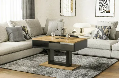 Produktbild von Endo-Möbel Couchtisch Tilo 110x60x58 cm Wohnzimmertisch mit Ablage (Wotan Eiche)