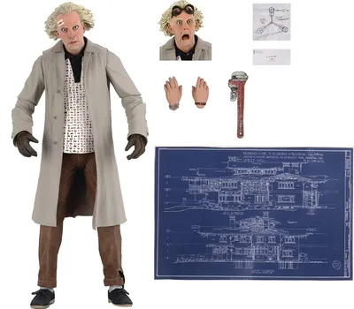 Produktbild von NECA „Zurück in die Zukunft“ Actionfigur „Ultimate Doc Brown“ 18 cm