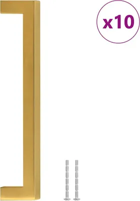 Produktbild von vidaXL Möbelgriffe 10 Stk. Golden 160 mm Edelstahl