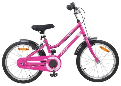 Obrázok produktu pre Detský bicykel vidaXL 18 palcov pre deti vo veku 5–7 rokov, ružovo-čierny