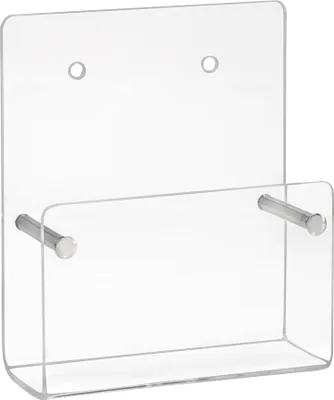 Produktbild von Wand-Visitenkartenhalter im Hochformat aus Acrylglas / Wandmontage / Bohrlöcher / Acryl