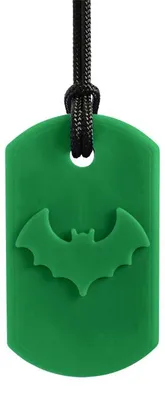 Immagine prodotto di ARK, collana da masticare terapeutica a forma di pipistrello, verde, taglia XXT. Collana per bambini, ideale per chi ha bisogno di stimolazione sensoriale attraverso la masticazione.