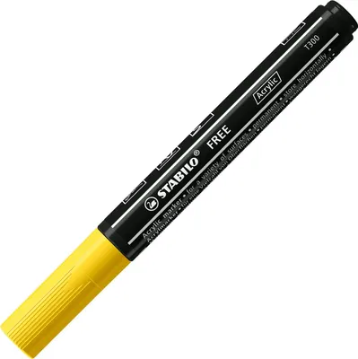 Zdjęcie produktu dla STABILO FREE Acrylic, 1 szt., Żółty, 14 lat(a), Okrągła końcówka, 2 mm, 3 mm