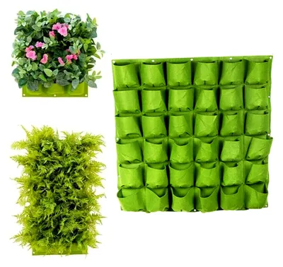 Produktbild von Vertikaler Pflanzer mit mehreren Taschen für Kräuter und Pflanzen - 36 Taschen (100 x 100 H)