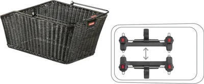 Produktbild von KLICKfix Structura GT, Hinten, Fahrradkorb, Schwarz, 18 l, 10 kg, 440 mm