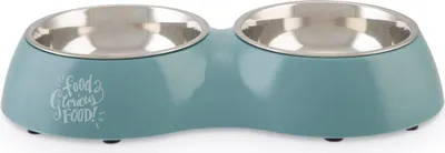 Produktbild von Beeztees Hunde Doppelnapf Glorius blau, Maße: 34 cm