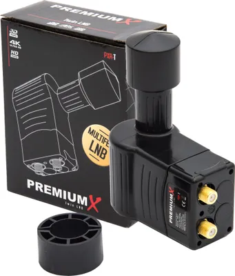 Produktbild von PremiumX Rocket Twin LNB PXR-T Sat für 2 Teilnehmer 3° Grad Multifeed Slim