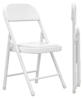 Image de Elzusha - Chaise pliante rembourrée avec cadre métallique, idéale pour la salle à manger