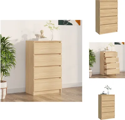 Produktbild von vidaXL Sideboard Sonoma-Eiche 60x35x98,5 cm Holzwerkstoff -  Sideboards