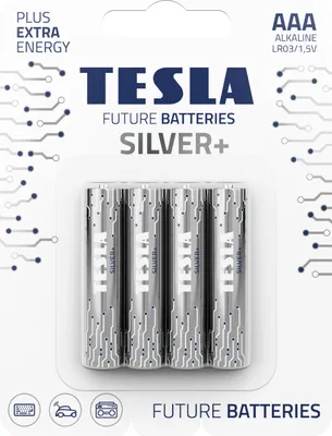 Produktbild von TESLA Alkalibatterie R3 (AAA) SILBER+ [4x120] 4 Stk.