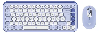 Obrázok produktu pre Logitech Pop Icon Combo, Bezdrôtový, Bluetooth, Nožnicový spínač, QWERTZ, orgován, Biela, Obsahuje myš