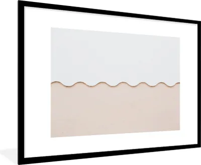 Produktbild von MuchoWow® Gerahmtes Poster Sommer - Weiß - Rosa 90x60 cm - Poster mit Schwarzem Bilderrahmen Wandposter Rahmen Foto Bilder - Wanddekoration - Fotos