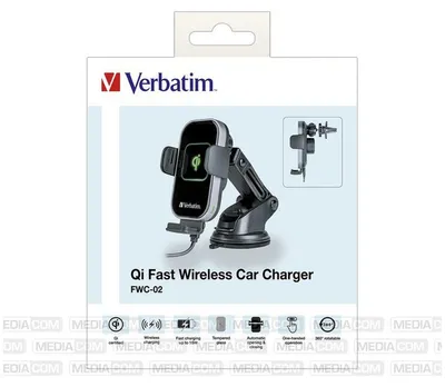 Produktbild von Verbatim FWC-02, Handy/Smartphone, Aktive Halterung, Auto, Schwarz