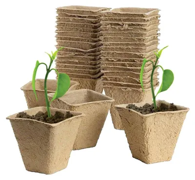 Obrázek produktu pro Sada 18 kusů rašelinových květináčů