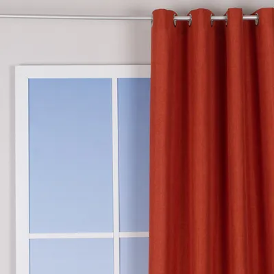 Produktbild von Ösenvorhang Brilliant Leinenoptik einfarbig terrakotta 140x245cm