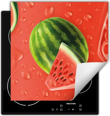 Immagine prodotto di DarHaus Piastra di copertura per fornelli 60x52 cm Tappetino antiscivolo Roll-up, anguria