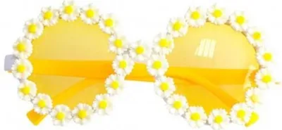 Produktbild von Brille mit Gänseblümchen | Gelbe Hippie-Brille