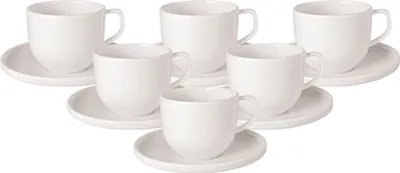 Produktbild von Villeroy & Boch Afina Kaffeetasse mit Untertasse 150 ml 6er Set