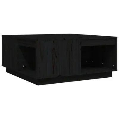 Produktbild von vidaXL Couchtisch Schwarz 80x81x36,5 cm Massivholz Kiefer