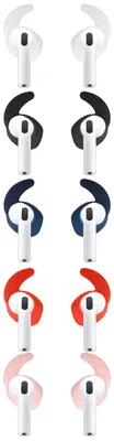 Produktbild von kwmobile 5 Ohrhalter kompatibel mit Apple Airpods 4 - Ohrbügel Ohrhaken aus Silikon Mehrfarbig