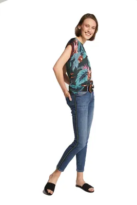 Produktbild von More & More Damen Jeans Hose Jeanshose Hazel skinny 7/8 blau Grösse 34
