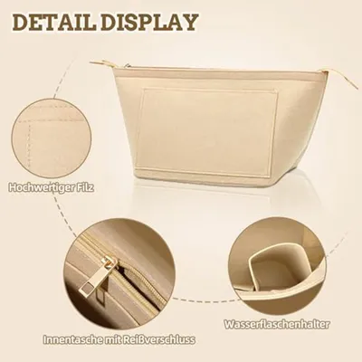 Filz Organizer für Damenhandtaschen – Praktischer Taschenorganizer mit 8 Fächern