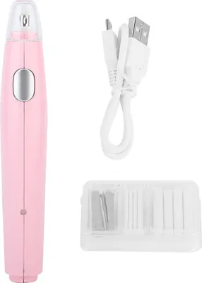 Zdjęcie produktu dla Poręczna elektryczna gumka do ścierania ładowana przez USB z 16 wkładami (różowa)