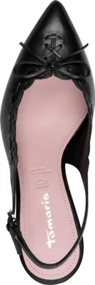 Produktbild von Tamaris Damen Pumps Leder Schleife Stiletto 1-29602-46, Größe:41 EU, Farbe:Schwarz