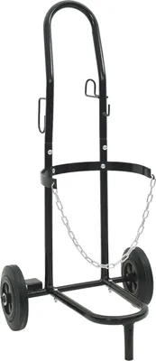 Immagine prodotto di vidaXL Carrello manuale nero e rosso 49 x 49 x 101 cm in acciaio
