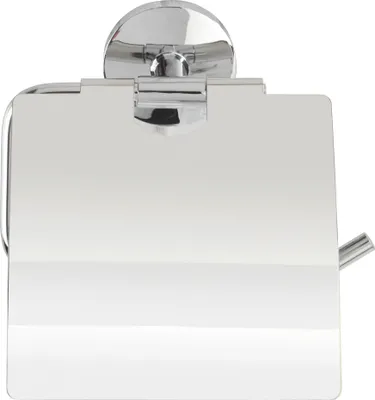 Produktbild von WENKO Toiletten Papier Rollen Halter Cuba mit Deckel Bad Accessoires Gäste WC
