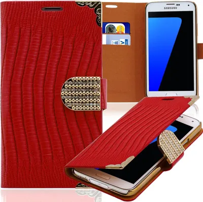 Produktbild von Bookstyle Schlangenleder Samsung Galaxy Y Rot