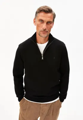 Produktbild von Armed Angels Faabes Half Zip Knit Sweater Black XL