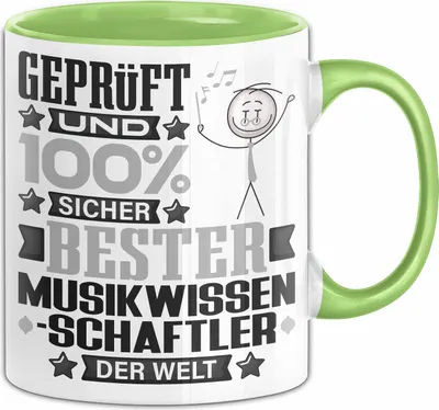 Produktbild von Musikwissenschaftler Geschenk Lustiger Spruch für Musikwissenschaftler Geschenkidee Bester Musikwissenschaftler Der Welt (Grün)