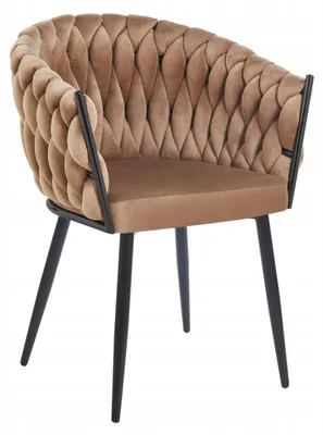 Produktbild von Designer-Polstersessel ZYPHIRA – Cappuccino/Schwarz