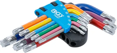 Immagine prodotto di BGS Set di chiavi angolari multicolore con profilo a T corto (per Torx) T10 - T50 9 pezzi - 74457