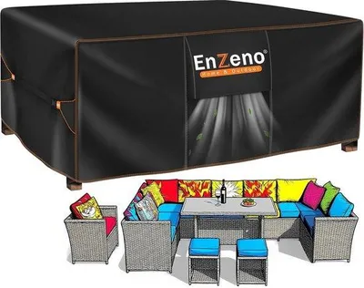 Image de Housse de protection imperméable pour meubles de jardin, avec ouvertures de ventilation - 250x250x90 cm