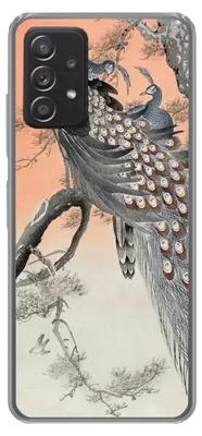Produktbild von MuchoWow® Handyhülle Schutzhülle Hülle für Telefoonhoesje Samsung galaxy a73 Pfauenfedern - Pfau - Vintage Silikon Softcase Handy Hülle - Handyhülle