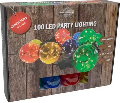 Obrázok produktu pre Reťaz Party 100Led Viacfarebná 3M 50Cm Časovač