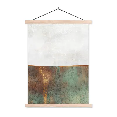 Produktbild von MuchoWow® Textilposter Abstrakt - Luxus - Gold 120x160 cm mit holzfarbenen Rahmen - Plakatkarton