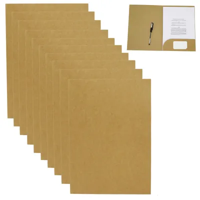 Produktbild von 10 Präsentationsmappen, Archivmappen, Dokumentenmappen, A4-Format, 320 g/m² Kraftpapier, beige