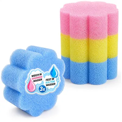 Produktbild von com-four® 3x Reinigungsschwamm hart/weich - Spülschwamm Super Scrubber