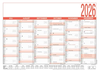 Productafbeelding van Arbeitstagekalender A5