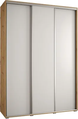 Produktbild von MEBLE KRYSPOL Davos 1 Schrank, drei Türen - 235,2x170x45 cm - Artisan Weiß Silber