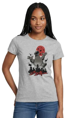 Produktbild von Spreadshirt Sesamstraße Krümelmonster Cookiezilla Frauen T-Shirt, M, Grau meliert