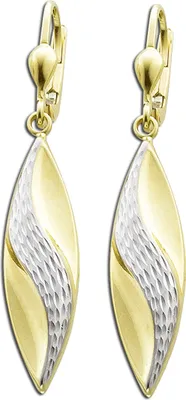 Produktbild von Goldohrringe Bicolor Gelbgold Weißgold 333 8K