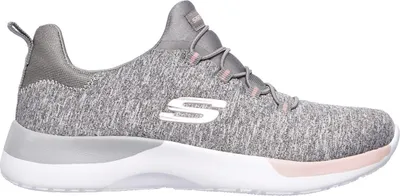 Produktbild von Skechers Dynamight, Damen Mesh Sneakers, Sportschuhe in grau und pink, Skechers Memory Foam Fußbett, in der Maschine waschbar