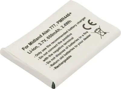 Produktbild von Avizar, Akku Midland Alan 777 PMR446 3,7 V 650 mAh Li-Ion, Weiß