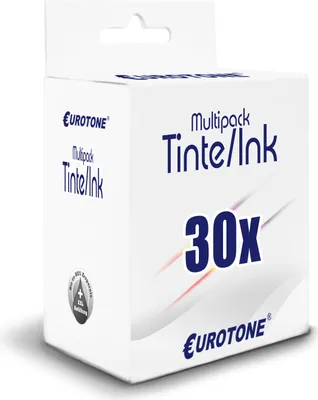 Produktbild von 30x Eurotone Tintenpatrone Alternative für Brother LC985BK Black Schwarz / LC985C Blau Cyan / LC985M Rot Magenta / LC985Y Gelb Yellow
